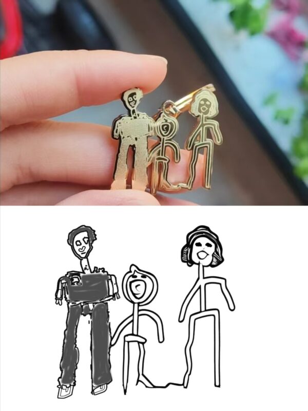 Kids' Artwork Turned Into Necklaces & Keychains