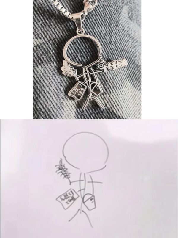 Kids' Artwork Turned Into Necklaces & Keychains