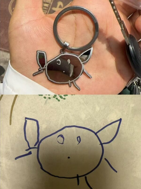 Kids' Artwork Turned Into Necklaces & Keychains