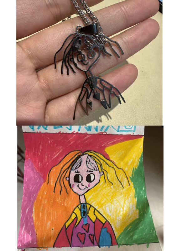 Kids' Artwork Turned Into Necklaces & Keychains