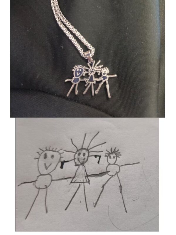Kids' Artwork Turned Into Necklaces & Keychains