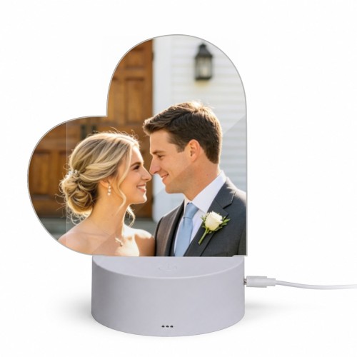 Personalized Acrylic lamp (heart shape)