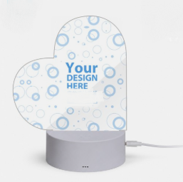 Personalized Acrylic lamp (heart shape)