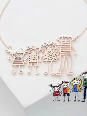 Kids' Artwork Turned Into Necklaces & Keychains